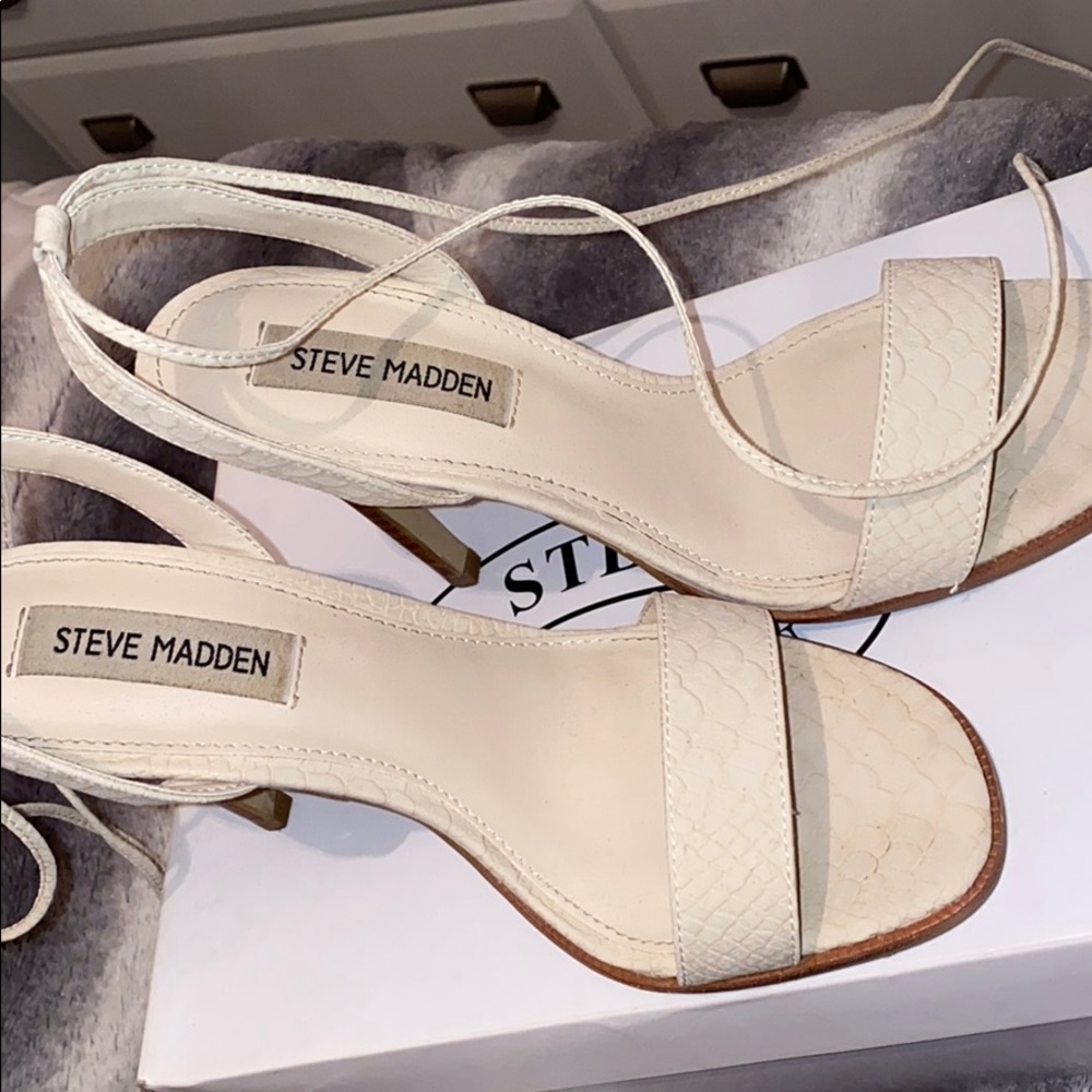 Steve Madden Faithful natural snake sandal heels - Picture 4 of 10